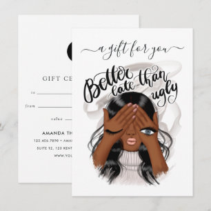Carte Good Mood Black Woman Certificat cadeau femme