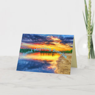 Carte Good Morning Sunrise Sandy Tropical Beach