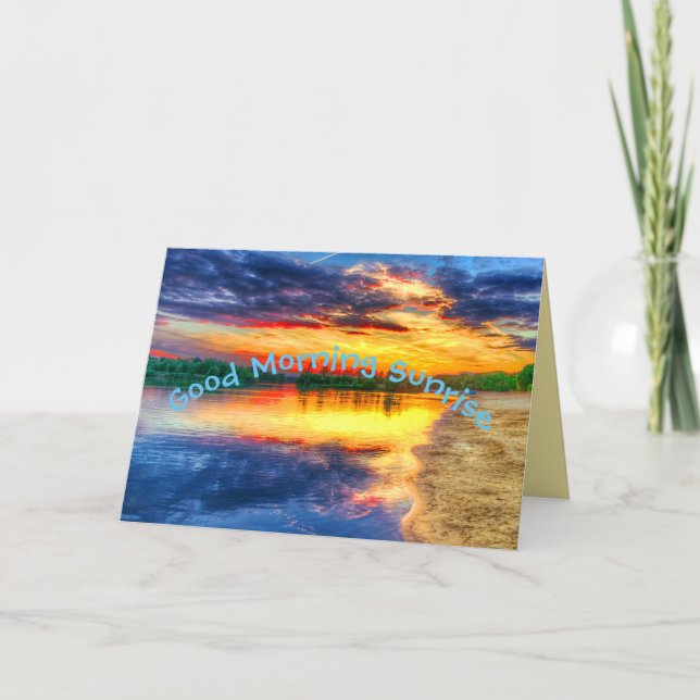 Carte Good Morning Sunrise Sandy Tropical Beach (Devant)