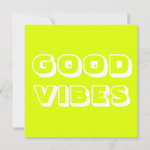 Carte Good Vibes, Meilleurs Voeux, Bonne Chance, Chartre