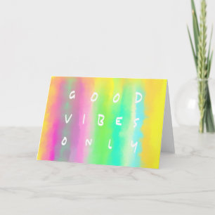 Carte Good Vibes Only Positivity Inspiration Painting