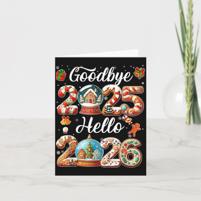 Carte Goodbye 2025 Hello 2026 Happy New Year's Eve Chris (Devant)