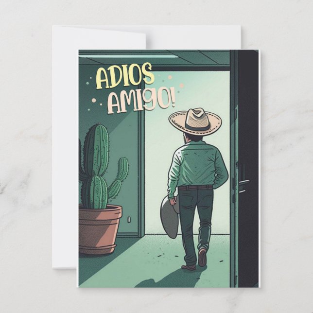 Carte Goodbye Adios Amigo (Devant)