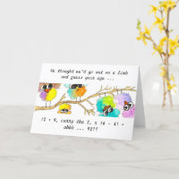 Goofy Bird et Math Birthday Card