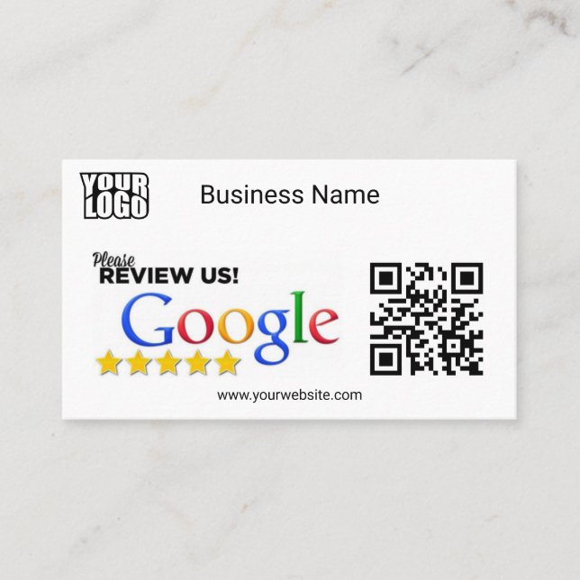 Carte Google moderne minimaliste avec code QR (Devant)