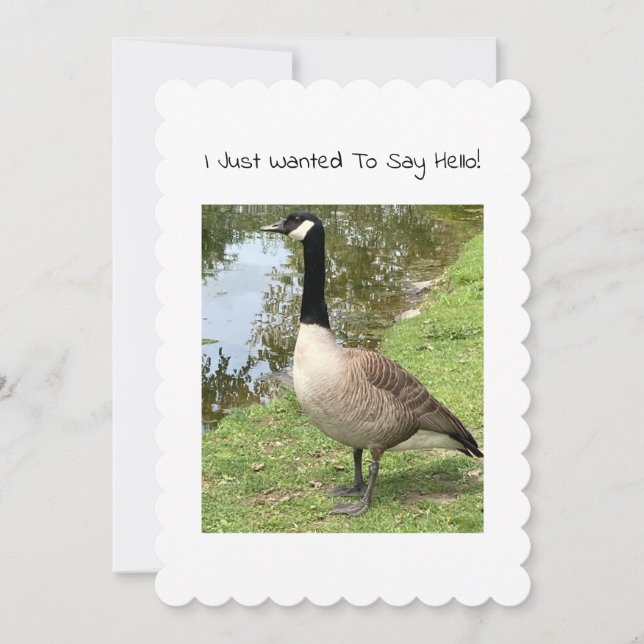 Carte Goose Note - En-tête personnalisable (Devant)
