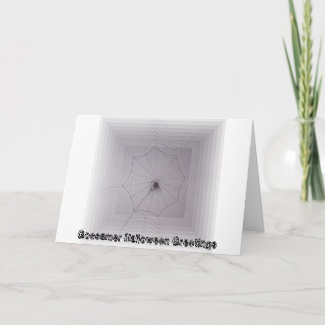 Carte Gossamer Cute Spider sur le Web Halloween Salutati (Devant)
