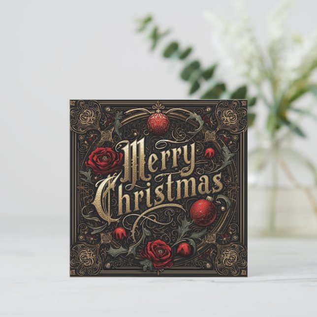 Carte gothic christmas card (Debout devant)