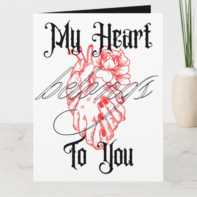 Carte Gothic Dark Romance Photo Saint-Valentin (Devant)