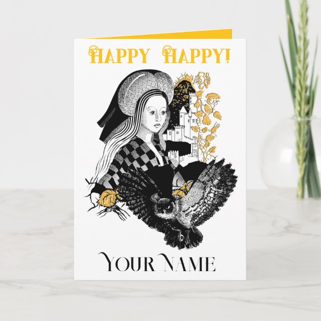 Carte Gothic Night Owl and woman (Devant)