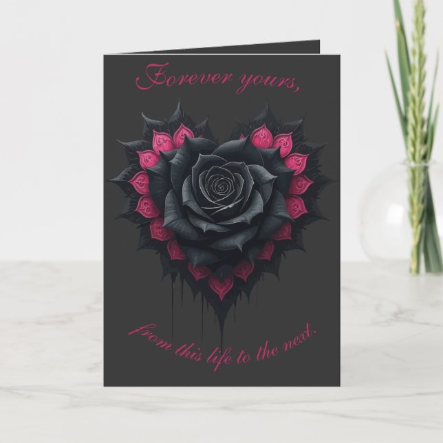 Carte Gothic Roses Melancholic Elegance  (Devant)