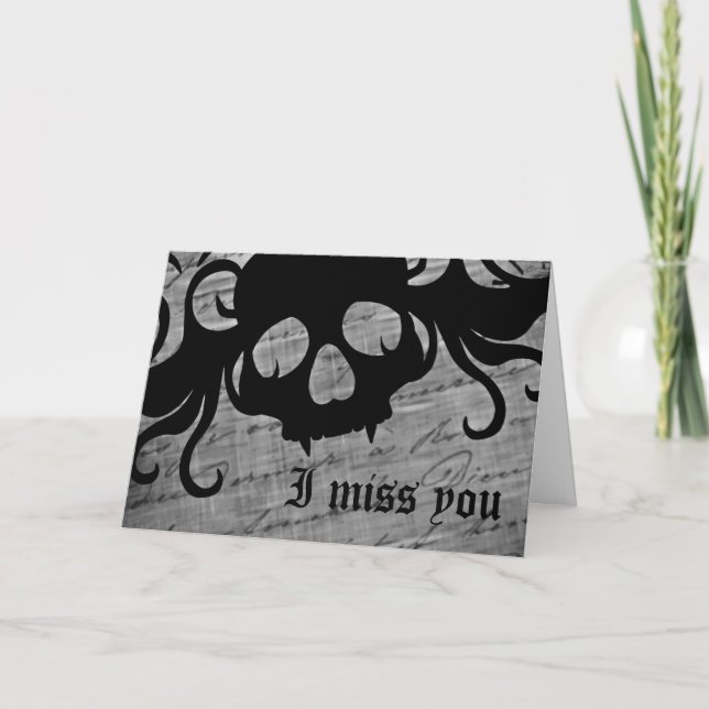 Carte Gothic tu me manques (Devant)