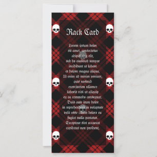 Carte Gothique Crâne Tartan Plaid