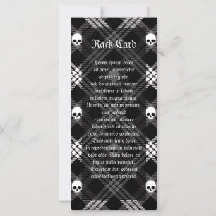 Carte Gothique Crâne Tartan Plaid