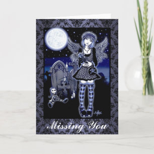 Carte gothique d'art d'ange gardien de "Tabitha"