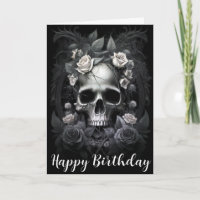 Gothique Macabre crâne et murale Rose