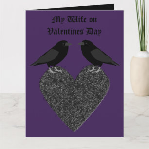 Carte Gothique Ravens et Black Heart personnalisée