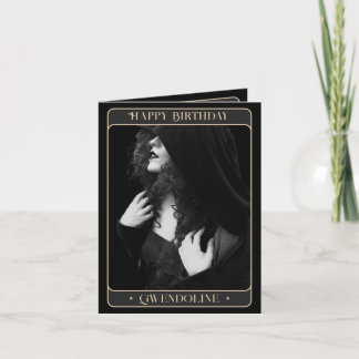 Carte Gothique Tarot Photo Black Gold Anniversaire