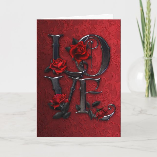 Carte gothique Valentine (Devant)