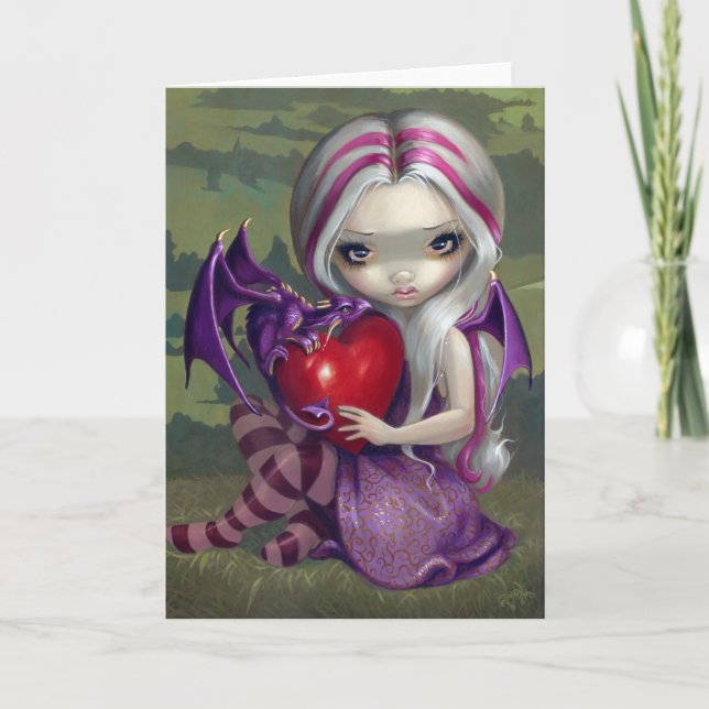 Carte gothique Valentine Dragon (Devant)