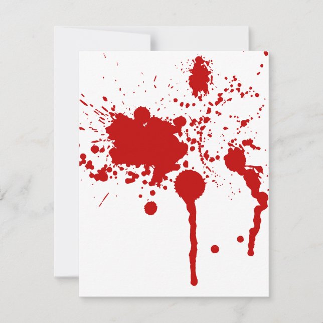 Carte Goutte de sang Bloody Bleeding Halloween (Devant)