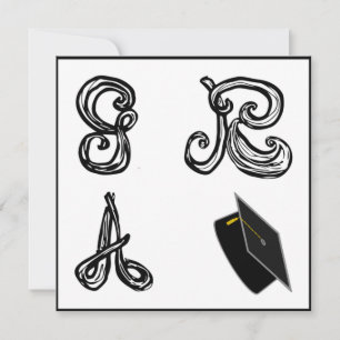 Carte GR Un Casquette Grad Pour D Fabric Font Graduation