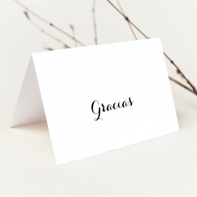 Carte Gracias Mariage pliée Calligraphie moderne (Créateur téléchargé)