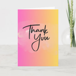 Carte Gradient Bloom Thank You Folded Greeting Card