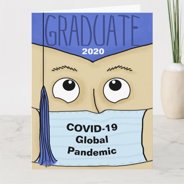 Carte Graduation 2020 en COVID-19 Graduate Big (Devant)