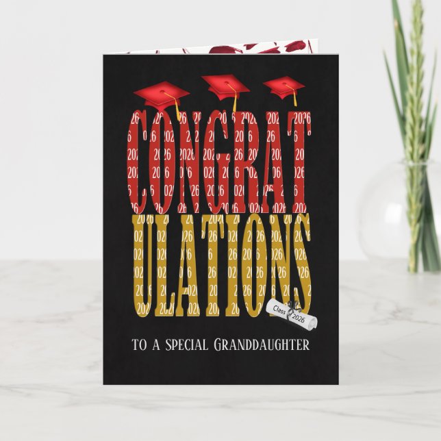 Carte Graduation 2025 pour petite-fille (Devant)