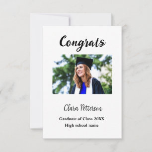 Carte Graduation ajouter nom classe de 20xx félicitation