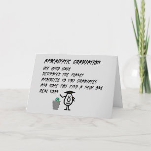Carte Graduation Apocalyptique, Un Poème De Diplôme Funn