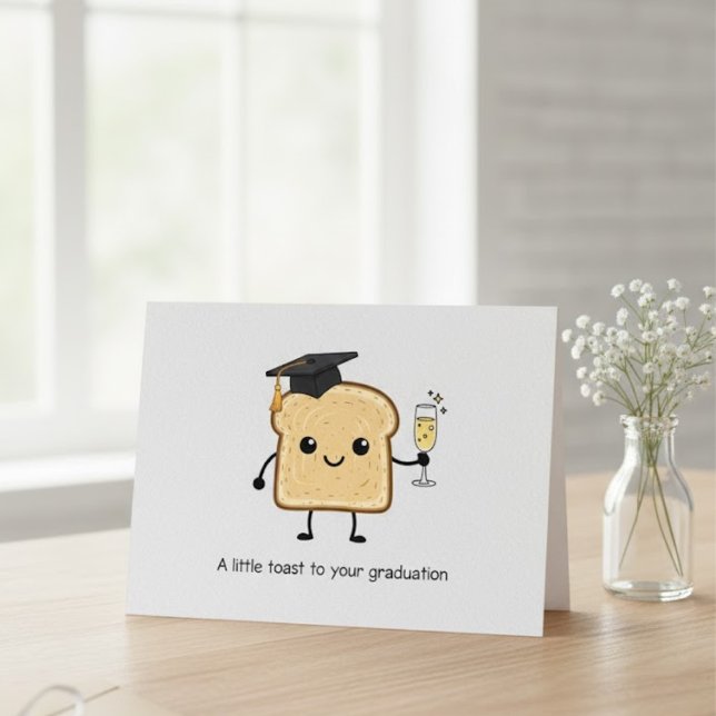 Carte Graduation Congratulations Achievement Toast Funny (Créateur téléchargé)