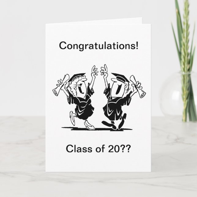 Carte Graduation Couple ou Amis Classe de 20XX (Devant)