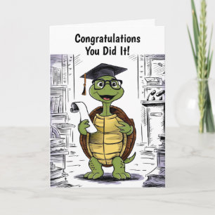 Carte Graduation de tortue personnalisée