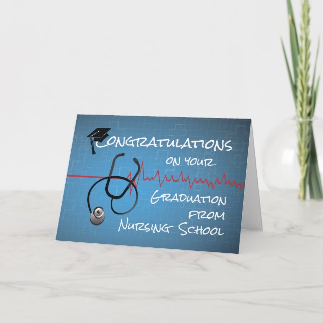 Carte Graduation École de soins infirmiers Félicitations (Devant)