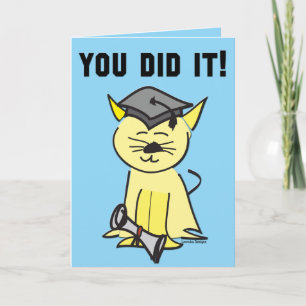 Carte Graduation en chats mignons
