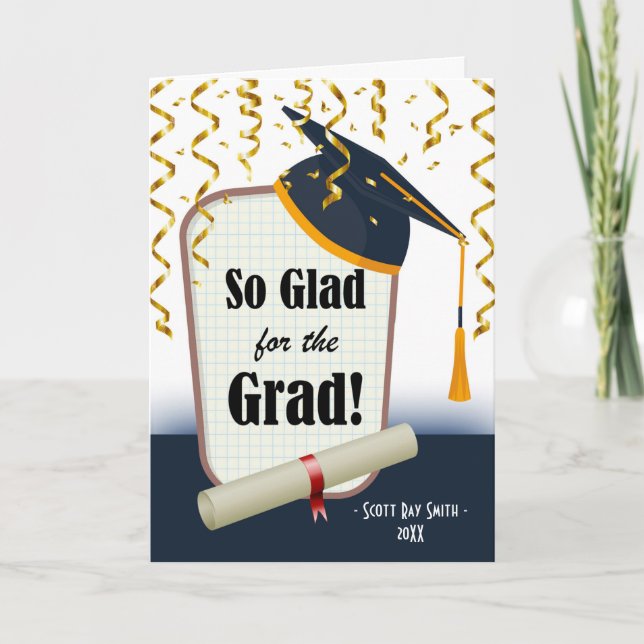 Carte Graduation Front personnalisée Ajouter un nom Célé (Devant)