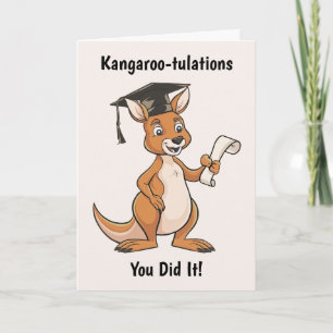 Carte Graduation Kangaroo personnalisée
