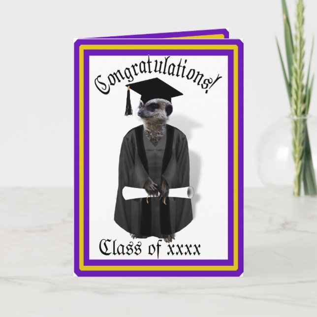 Carte Graduation Meerkat Graduate (Devant)