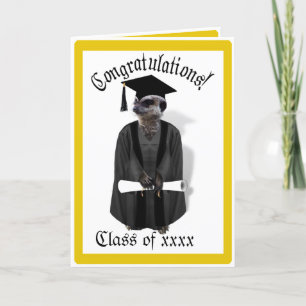 Carte Graduation Meerkat Graduate Gold