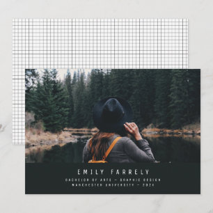 Carte Graduation moderne minimaliste élégant élégant