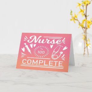 Carte Graduation Moderne Pink Grad Nurse