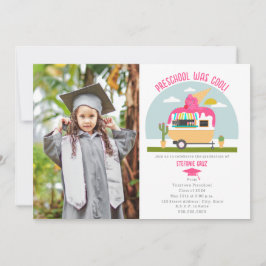 Carte Graduation préscolaire Photo Crème de glace rose