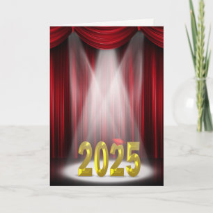 Carte Graduation Rouge et or 2025 en vedette
