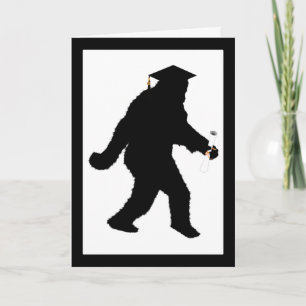 Carte Graduation Sasquatch avec Casquette