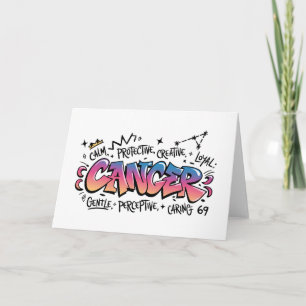 Carte Graffiti du zodiaque Cancer