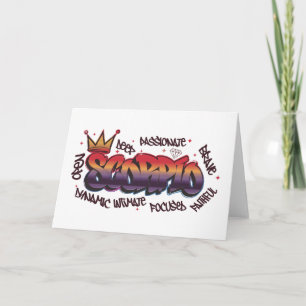 Carte graffiti du zodiaque Scorpion