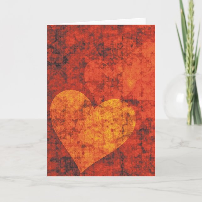 Carte Graffiti Hearts Folded Greeting Card (Devant)