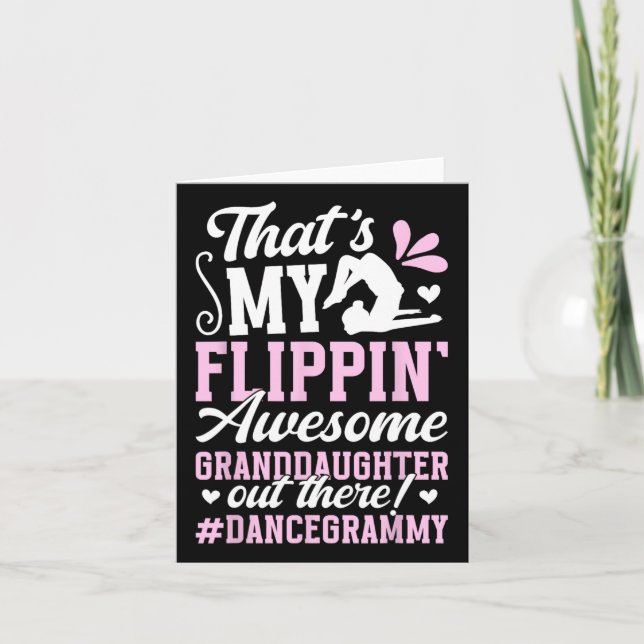 Carte Grammy De Danse De Grandgirl D'Une Danse Gra Danse (Devant)